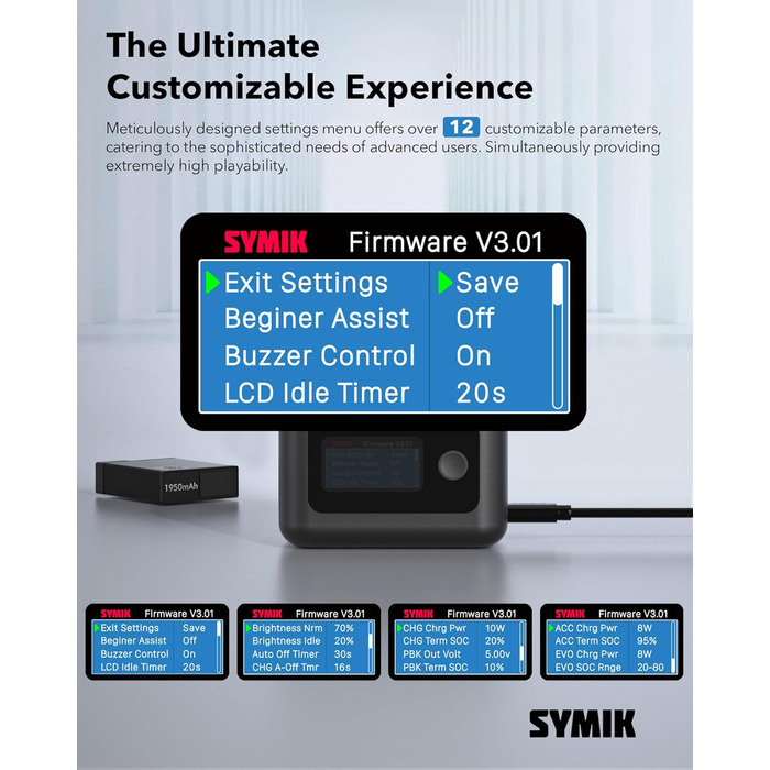 Акумулятор Treeboy Osmo 360 (2 шт.) з хабом швидкої зарядки 27W для DJI Osmo 360/Action 6/5 Pro/4/3 з LCD дисплеєм