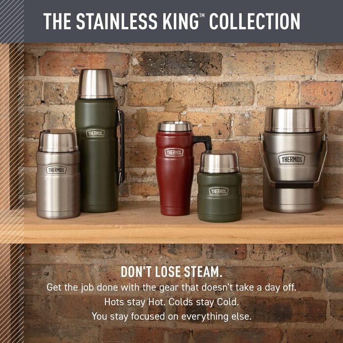 Термос THERMOS Stainless King, 680 мл, вакуумна ізоляція, колір Midnight Blue