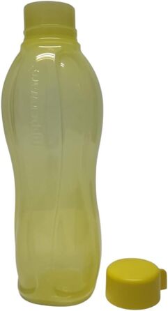 Tupperware To Go Eco 1.0L Yellow Flip-Top Drinking Bottle EcoEasy for Carbonated Drinks