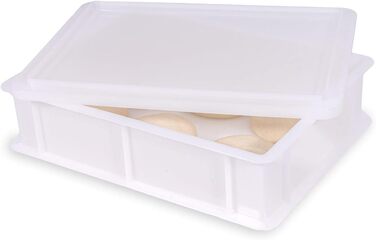 FUMOSA італійський контейнер для зберігання тіста для піци Home 40x30x10 см, бокс для розстою, з кришкою та безкоштовною карткою для тіста