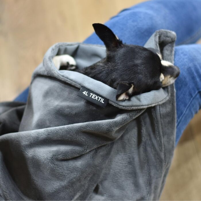 М'яка підстилка для собак та котів 4L Textil - підстилка для подорожей, для дому, захист дивану, 60x40/100x80 см, бежева/сіра