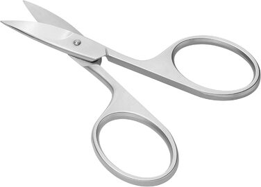 ZWILLING Nail Scissors (Sharp, slightly curved blade with micro-serrations, hypoallergenic, for fingernails and toenails), Premium, Silver, 90 mm