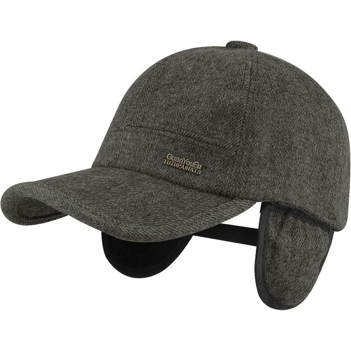 Кепка бейсболка чоловіча Clakllie зимова тепла з флісу та вушками, з козирком, для спорту та відпочинку на вулиці