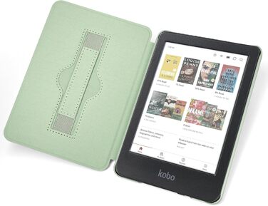 Чохол для електронних читалок Tolino Shine/Clara Colour/Kobo Clara Colour з підставкою та петлею, зелений (Agave Grün)