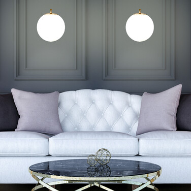 Relaxdays Brass Globe Wall Light