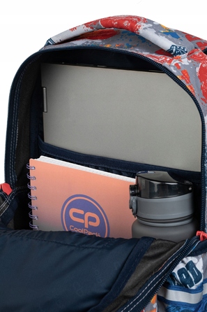 Багатовідсінковий шкільний рюкзак CoolPack, чорний, багатоколірний, 21 л