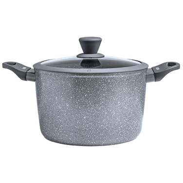 Висока каструля з кришкою Vavio Stone Design, 24 см