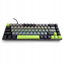 Ігрова механічна RGB-клавіатура 60% з тихими червоними перемикачами (Silent Red), USB-C