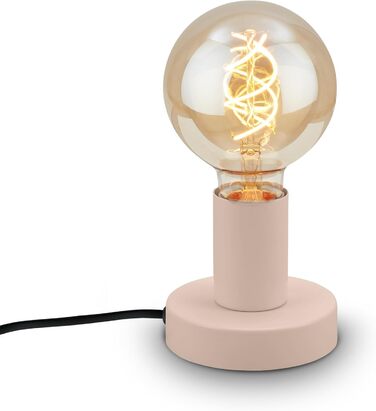 BRILONER Настільна лампа міні, ретро, вінтаж, E27, 10W, для дому, офісу, читання, 10x9 см (діаметр x висота), метал, бежевий