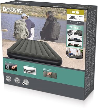 Надувний матрац Bestway Tritech Queen 203x152x25 см - для дому, відпочинку