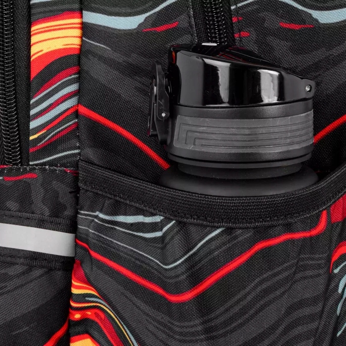 Багатовідсіковий шкільний рюкзак CoolPack, чорний/багатоколірний, 23 л