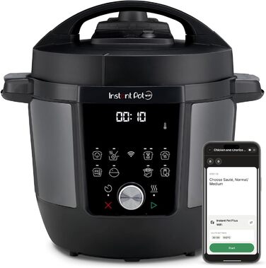 Instant Pot Plus 9-в-1: мультиварка, сковорода, рисоварка, йогуртниця, су-вид, 5.7 л, нержавіюча сталь, WiFi