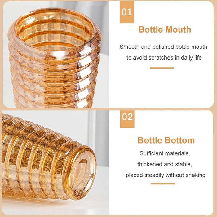 Ваза 23 см Kristallglas - циліндрична ваза з прозорого скла, велика декоративна ваза для квітів та гідропоніки, подарунок на весілля, новосілля