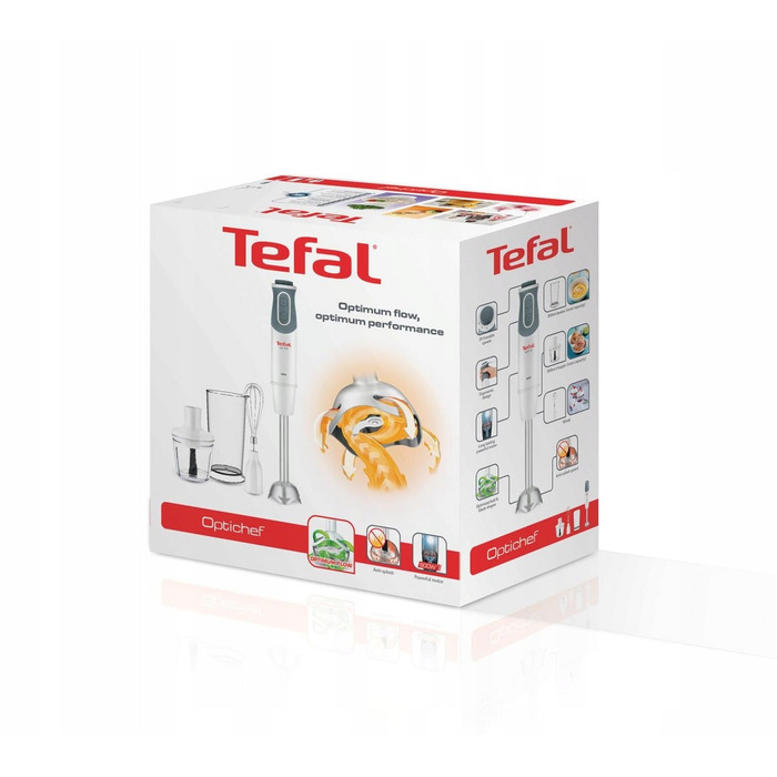 Ручний блендер Tefal Optichef 3в1, 800 Вт, білий
