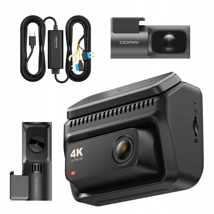 Автомобільний відеореєстратор DDPAI Z60T 4K HDR GPS (передній, салонний, задній) + комплект Hardwire Kit