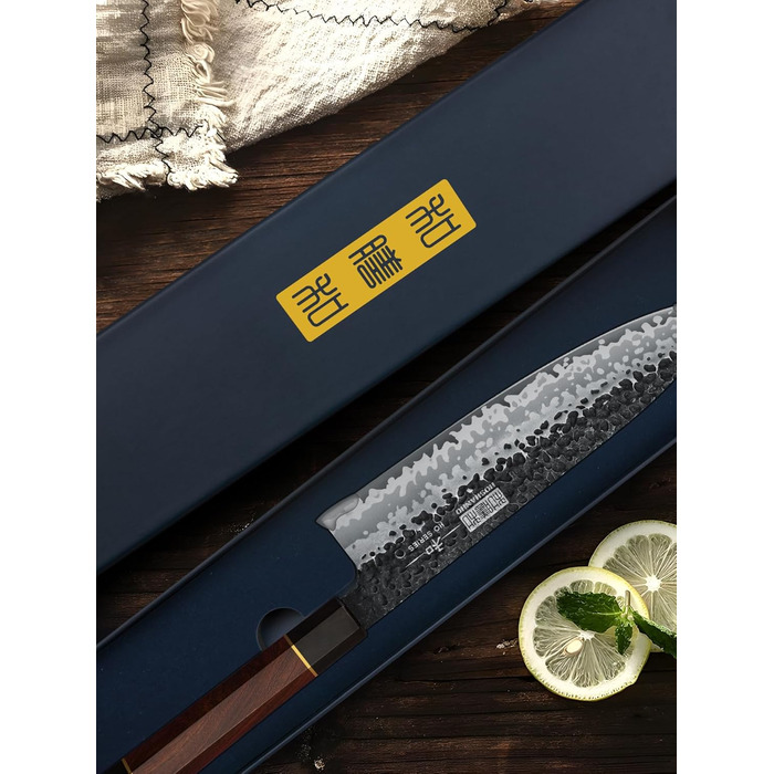 Професійний кухонний ніж HOSHANHO Gyuto з високовуглецевої сталі, надгостре японське шеф-лезо з руків'ям з палісандра