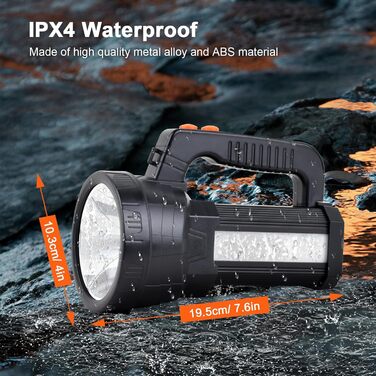 ERAY LED ліхтар-прожектор 11000 лм, акумулятор 9600 мАг, 6 режимів, водонепроникність IPX4, Power Bank, для кемпінгу, туризму, надзвичайних ситуацій, активного відпочинку
