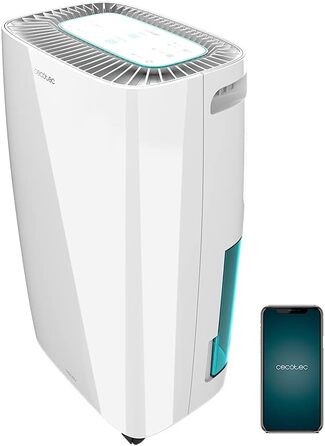 Зволожувач повітря Cecotec BigDry Series 2000: 750 мл/день, об'єм резервуару 0.6-2 л, 2 швидкості, 2 режими, площа до 25 м², функція очищення. Білий