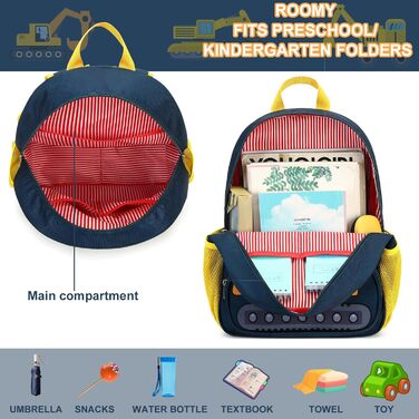 Дитячий рюкзак LOIDOU для школи: легкий, з відбиваючими елементами, для хлопчиків та дівчаток (з дизайном екскаватора)