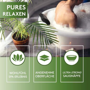 SilverRack Bathtub Pillow MEDIUM-SOFT [3D] - Neck Pillow for Bathtub with Suction Cups as Bathtub Accessory - Pillow for Bathtub - Bath Pillow with Ergonomic Fit (Black Small)