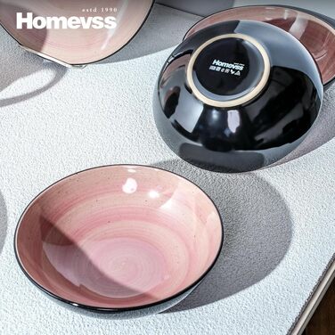 Набір керамічного посуду HomeVss Sonoma, 16 предметів, чорний з крапками (Rose)