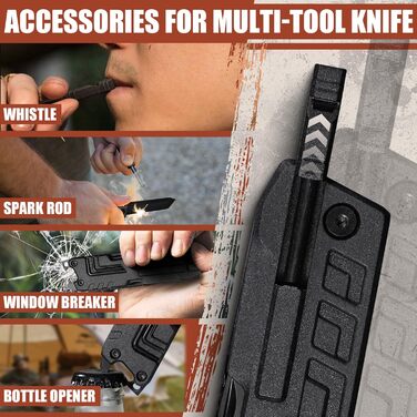 Freelander 21-in-1 Folding Multitool - Pliers, Knife, Saw, Screwdriver Bits, Camping Gear with Nylon Pouch for Outdoor Use, Men's Gift