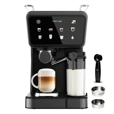 Кавомашина еспресо Cecotec Power Espresso Touch ColdBrew Latte 1350W 20 Бар з молочником та сенсорним дисплеєм