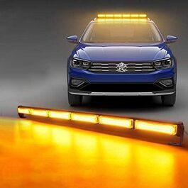 Dinfu LED стробоскопічна проблискова маячкова лампа 60W, помаранчева, для даху вантажівки, автомобіля, 17 режимів