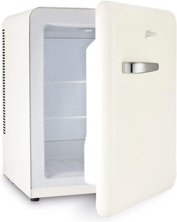 Міні-холодильник H.Koenig Mini Bar Vintage 31L - компактний, для їжі, напоїв, косметики, регульована температура, кремовий