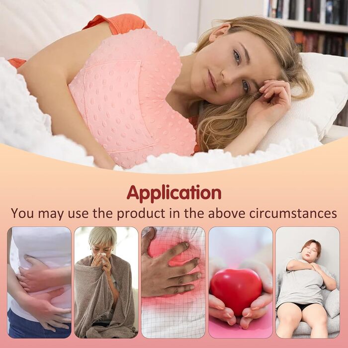 LYMOI Heart Surgery Pillow for Open Heart Surgery, Post-Heart Surgery Heart Pillow, Chest Pillow After Heart Surgery with Pocket, Heart Surgery Recovery Gifts for Patients Minky Dot (Pink)