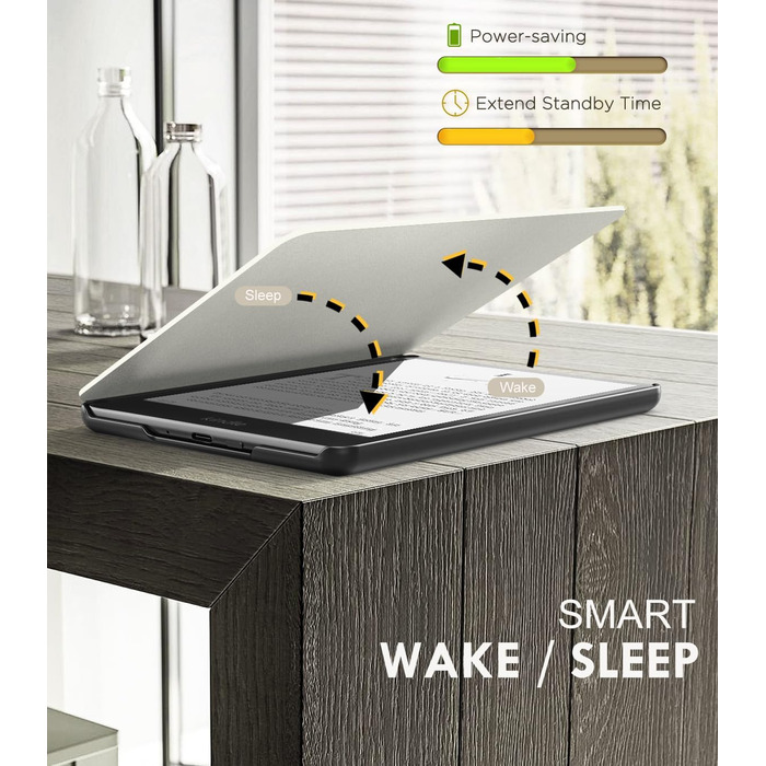 Чохол MoKo для Kindle Paperwhite 12th Gen (2024) та Kindle Colorsoft Signature Edition (2024), PU-захист, авто-сон/пробудження, PC-кришка, квітковий дизайн на білому тлі