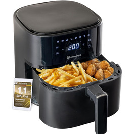 Фритюрниця без олії Sommertal HF760-7,6L XXL Airfryer з сенсорним екраном, 8 програм, 2000 Вт - економна та здорова, велика фритюрниця