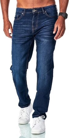 Чоловічі джинси JEEL Regular Fit - стрейч, denim-look, темно-сині 38W/32L