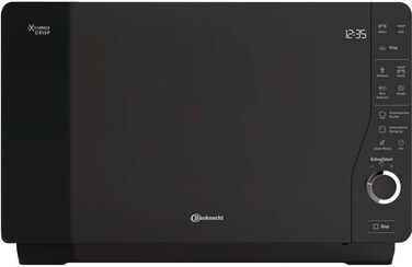 Мікрохвильова піч Bauknecht ExtraSpace Crisp MW 427 SL з грилем та функцією Crisp, 25 л, 800 Вт, срібна