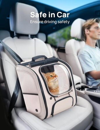 Плед-рюкзак для кота Pecute з сіткою, дихаючий та легкий, 42x32x26 см, хакі