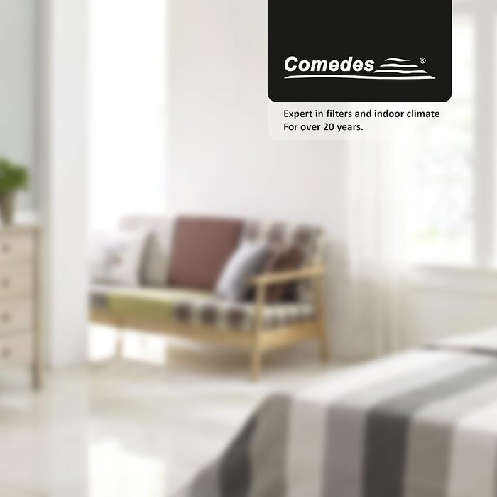 Зволожувач повітря Comedes Umecto 300 – для кімнат до 45 м², тихий та енергоефективний, бак 2,8 л, продуктивність 300 мл/год, 99,9% менше бактерій завдяки холодній конденсації, для спальні, сумісний зі Smart Home (замінний фільтр Umecto 600)