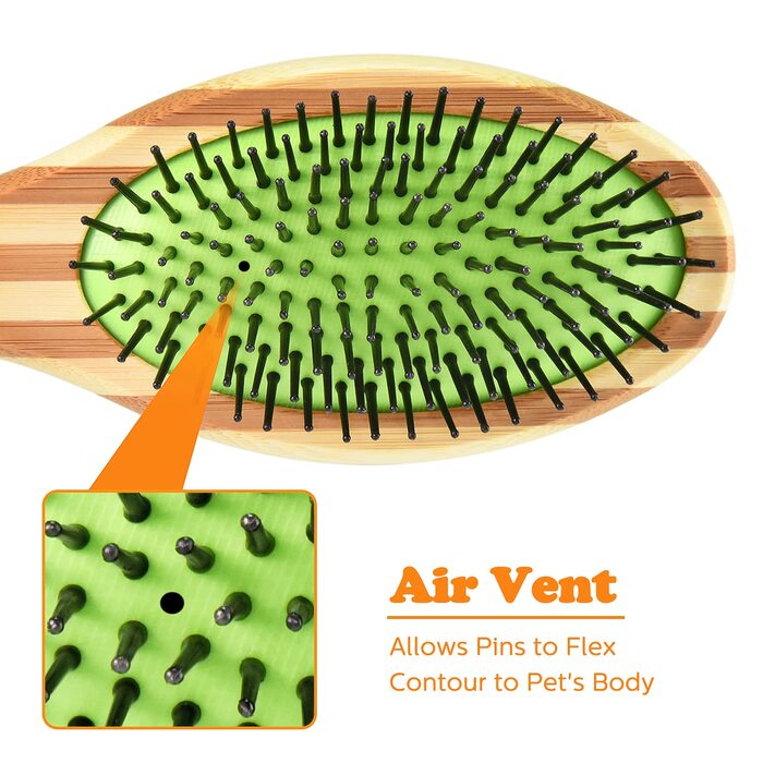 Двостороння щітка для собак та котів: для вичісування вузлів та підшерстка (коротко- та довгошерсті породи)