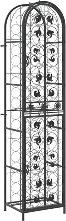 vidaXL Wine Rack 35 Bottles Metal Bottle Rack Bottle Stand Wine Cabinet (45 x 36 x 200 cm)