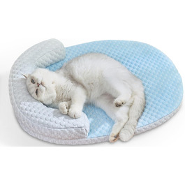 Підвісне ліжко для котів CATISM 360° з можливістю обертання, кошик для сну, 36x38 см, до 20 кг (блакитний)