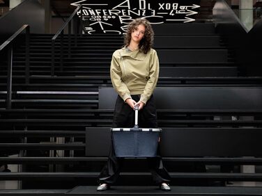 Сумка-шопер Reisenthel Carrybag Twist Navy – великий об'єм, практична внутрішня кишеня, водонепроникний дизайн