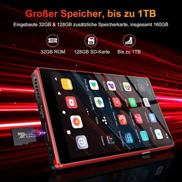 MP3 плеєр Oilsky 160GB з Bluetooth, WiFi, Android 13, 5