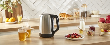 Електричний чайник Tefal KO5S0DE0, 2400 Вт, 1,7 л, сріблястий/сірий