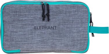 Туалетна сумка-органайзер для подорожей Elephant: велика, водонепроникна, сіро-бірюзова