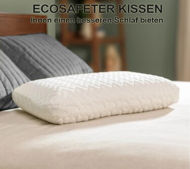 Ортопедична подушка для шиї та голови Classic з ефектом пам'яті (Memory Foam), ергономічна, середньої та високої жорсткості, з дихаючим знімним чохлом, біла
