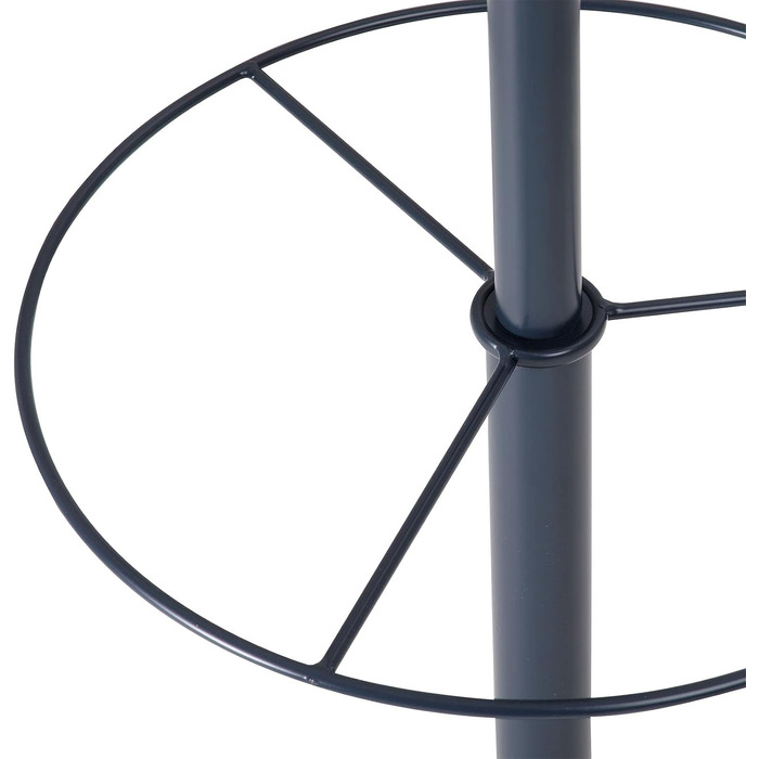 IDIMEX Coat Rack Wardrobe Stand Triana with 6 Coat Hooks and Umbrella Stand, White Lacquered (Grey)