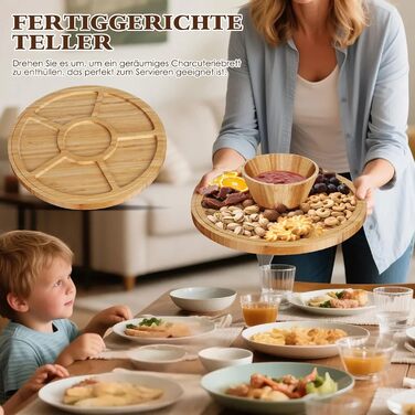 Підставка для тортів з кришкою, 6-в-1, дерев'яна, багатофункціональна. Ідеальна для декорування та подачі тортів.