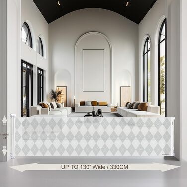 Захисне ворота для дитячих воріт, захист від падіння сходами, для дітей, котів та собак, 86 x 330 см