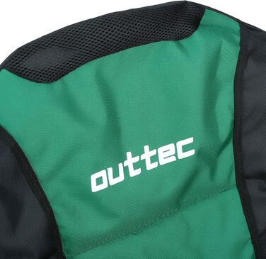 Зручний складаний стілець для кемпінгу Outtec: 130 кг, висока спинка, підсклянник, сумка, риболовний стілець, аксесуари для кемпінгу