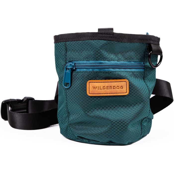 Сумка для песика Wilderdog для дресирування собак, з магнітною застібкою, карабіном та регульованим поясом, зелена