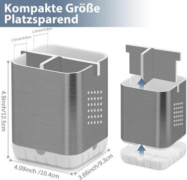 Тримач для електричної зубної щітки з підставкою для насадок та зливом | Організатор для ванної кімнати